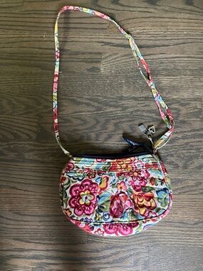 Vera Bradley Floral Quilted Crossbody in Pink, Yellow, Blue